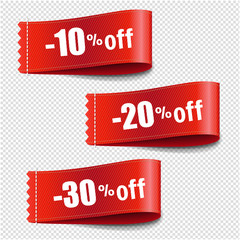 Sale Tags Set Transparent Background