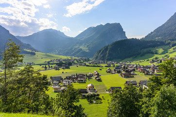 village of schoppernau, bregenzer wald, vorarlberg, austria