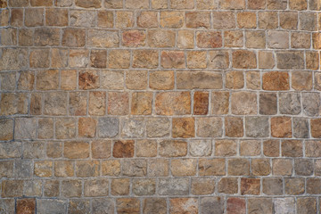 Brick wall of a medieval castle