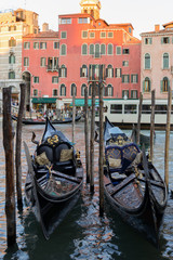 Two venetian gondolas