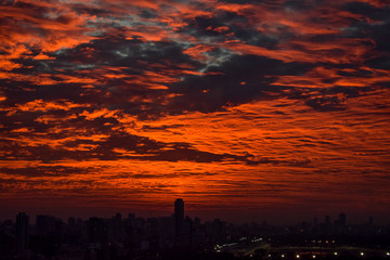 sunset in buenos aires