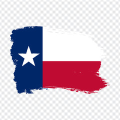 Flag of  Texas from brush strokes. United States of America.  Flag Texas on transparent background for your web site design, logo, app, UI. Stock vector. Vector illustration EPS10.