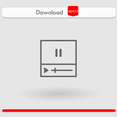 video player vector icon