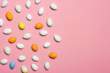 Chocolate Eggs on Bright Background, Sweet Easter Treat