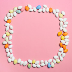 Chocolate Eggs on Bright Background, Sweet Easter Treat