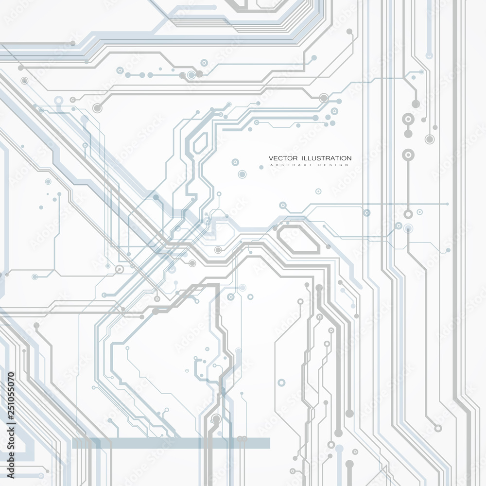 Poster circuit board digital chipset electronic technology computer lines engineering processor flat copy s