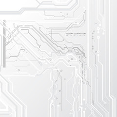 circuit board digital chipset electronic technology computer  lines engineering processor flat copy space vector illustration