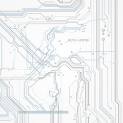 circuit board digital chipset electronic technology computer  lines engineering processor flat copy space vector illustration