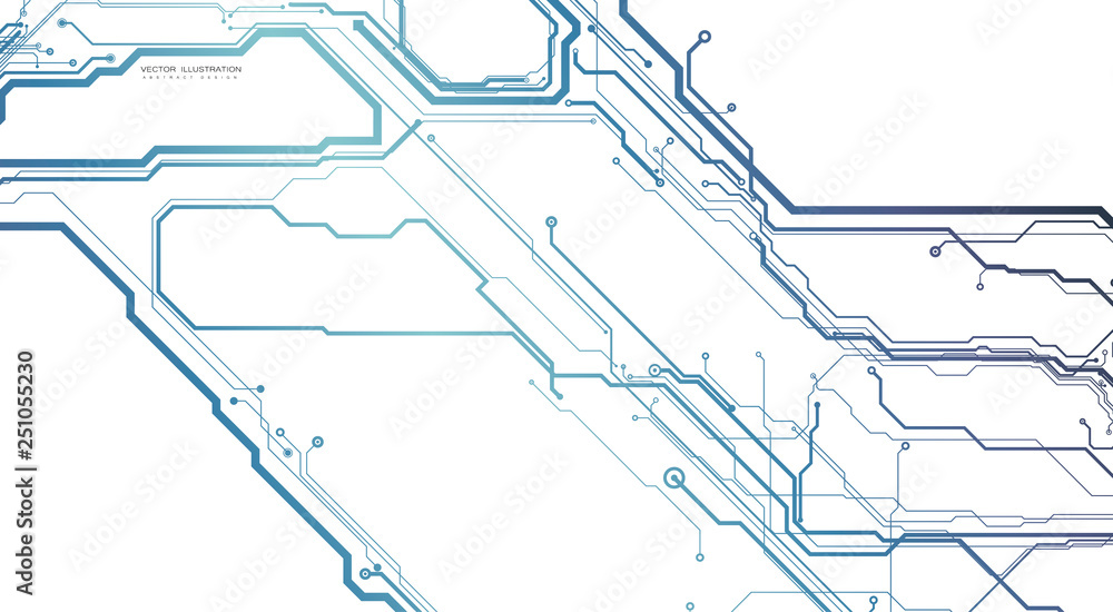 Poster circuit board digital chipset electronic technology computer lines engineering processor flat copy s