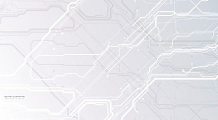circuit board digital chipset electronic technology computer  lines engineering processor flat copy space vector illustration