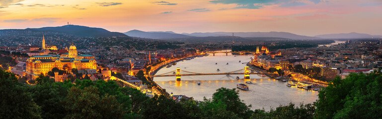 Hungarian capital in evening