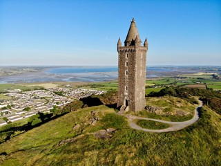 Scrabo tower and Ards peninsula