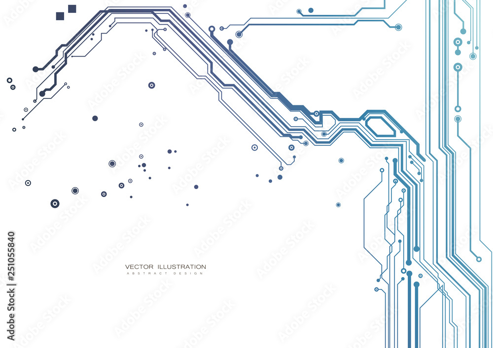 Poster circuit board digital chipset electronic technology computer lines engineering processor flat copy s