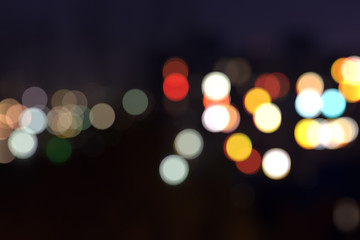 Abstract blurry background with defocused bokeh light elements