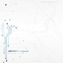circuit board digital chipset electronic technology computer  lines engineering processor flat copy space vector illustration