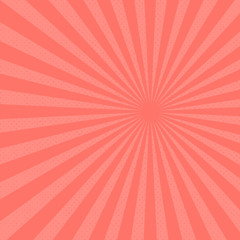 Abstract pink sunbeams background. Vector illustration.