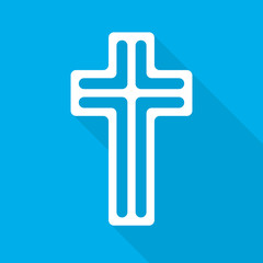 Christian cross icon. Vector illustration