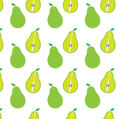 pear pattern in a white background. vector design illustration