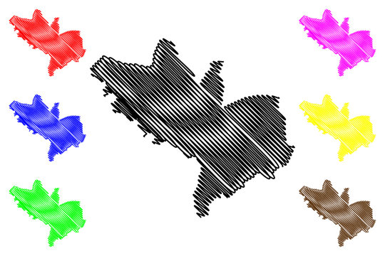Kogi State (Subdivisions of Nigeria, Federated state of Nigeria) map vector illustration, scribble sketch Kogi map