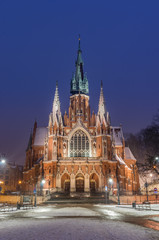 Fototapeta na wymiar Krakow, Poland, st Joseph church in Podgorze district