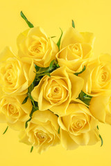 Fresh yellow roses bouquet