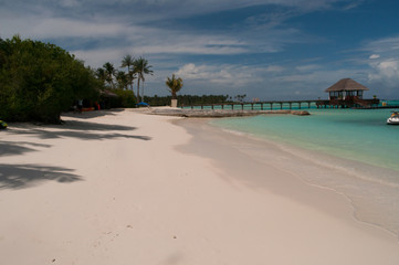 Water villas, alojamiento típico de las vacaciones en Islas Maldvas, Océano indico 