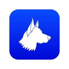 Shepherd dog icon digital blue for any design isolated on white vector illustration