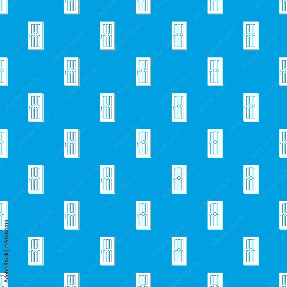 Poster entrance pattern vector seamless blue repeat for any use