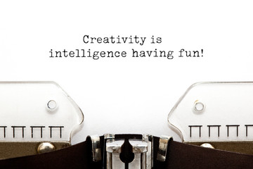 Creativity Is Intelligence Having Fun Inspirational Quote