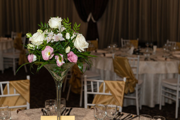 Floral Arrangement at Banquet Hall