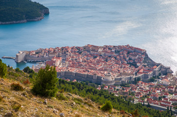 Fototapeta na wymiar Top view of the old town, Dubrovnik, Croatia