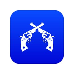 Revolvers icon digital blue for any design isolated on white vector illustration