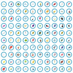 100 character icons set in isometric 3d style for any design vector illustration