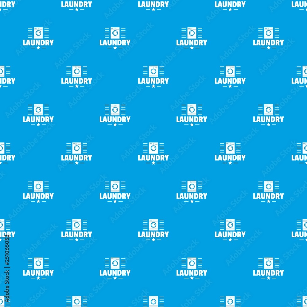Poster laundry pattern vector seamless blue repeat for any use