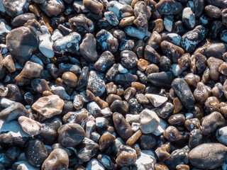 Stones on the beach close-up