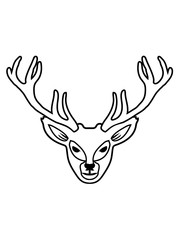 süß niedlich gesicht wand hängen hirsch geweih 2 hörner kopf trophäe jäger schießen reh wald wildnis jagen heimat design cool