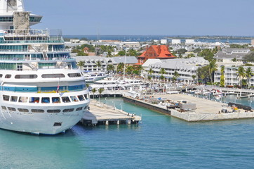Fototapeta na wymiar Cruise Ship Docked in Key West, Florida