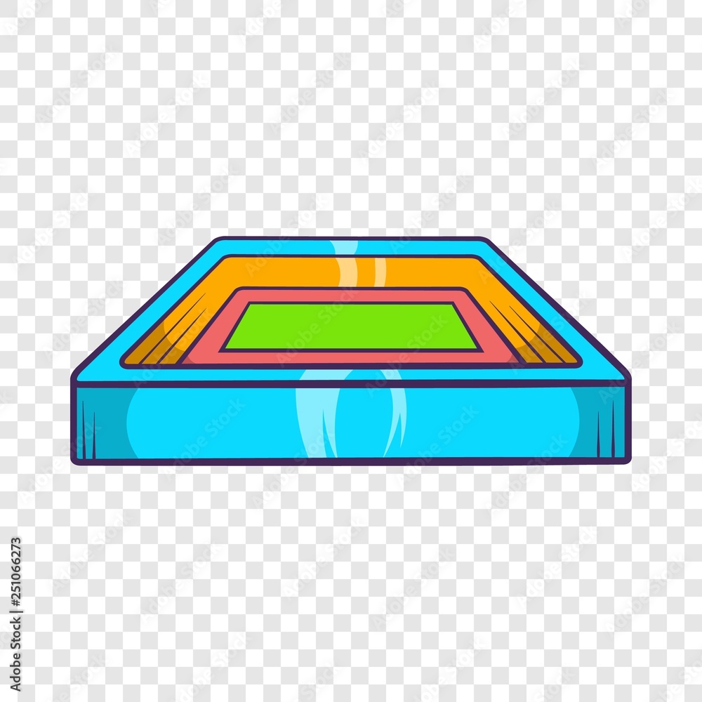 Poster square stadium icon in cartoon style isolated on background for any web design