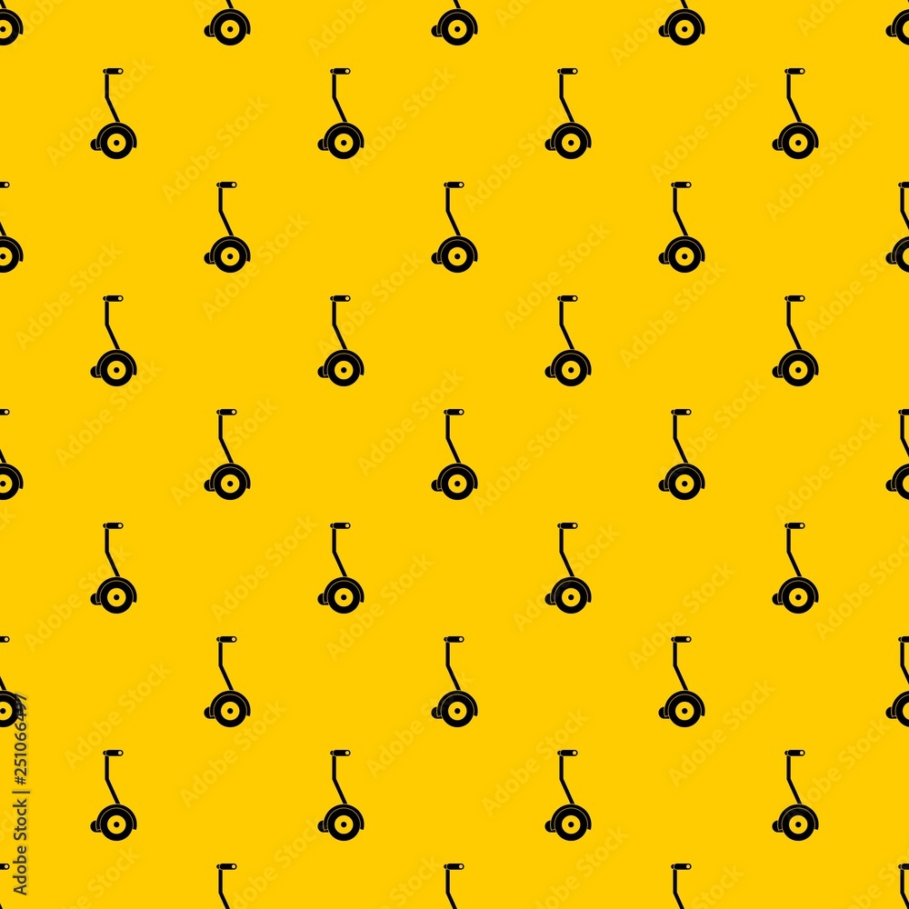 Poster electrical self balancing scooter pattern seamless vector repeat geometric yellow for any design
