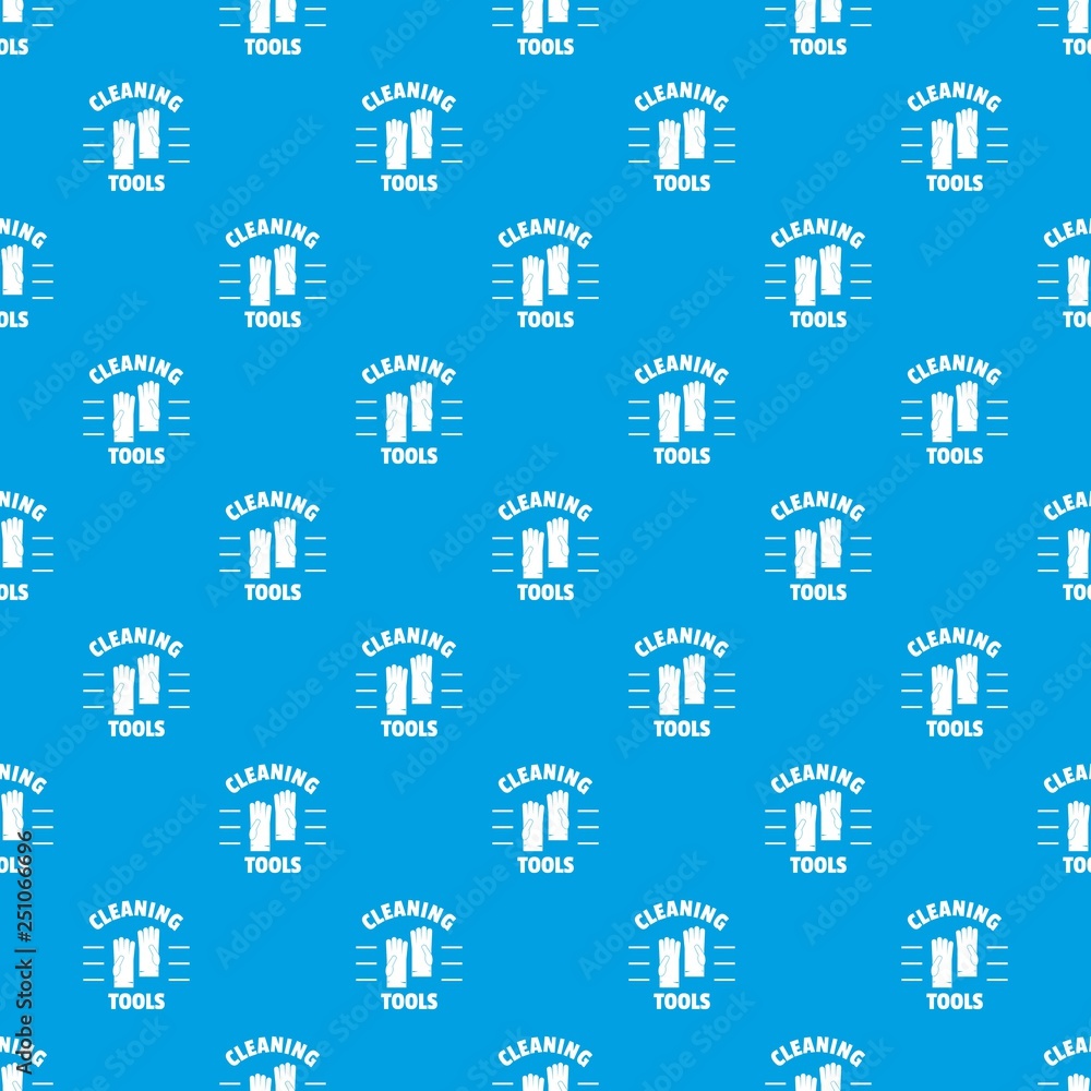 Poster cleaning tools pattern vector seamless blue repeat for any use