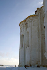 Obraz premium Assumption church in Vladimir town, Russia, famous by its frescoes painted by Andrey Rublev. Popular landmark. Color photo.