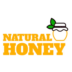 cartoon jar with honey outline logotype