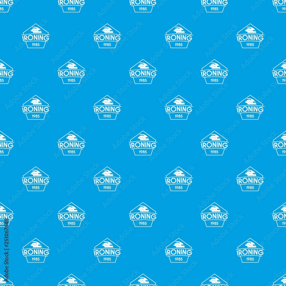 Poster ironing pattern vector seamless blue repeat for any use