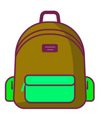 Backpack icon - vector school symbol - travel icon