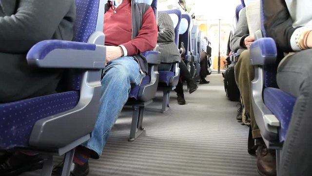 People sitting in a train