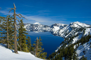 Lots of Blue - Crater Lake from Discovery Point. Crater Lake National Park, Oregon.