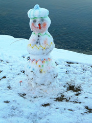snowman in the snow