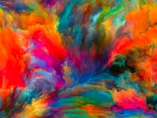 Foto op Plexiglas Mix van kleuren Innerlijk leven van verf