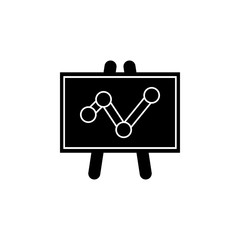 Analytics market chart, graph, report icon. Signs and symbols can be used for web, logo, mobile app, UI, UX