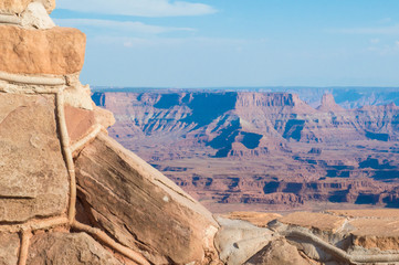 Dead horse point behind the wall, Canyonlands, Utah, USA